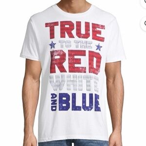 Patriotic White Graphic Tee